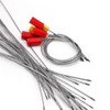 Duebass 16'' Red Pull-Tite Steel Security Cable Wire Seals 100