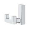 Gedotec GLOBE Double Coat Hook Square Polished Chrome | Height: