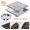 NIREU 6 Inch Square Shower Floor Drain with Removable Cover