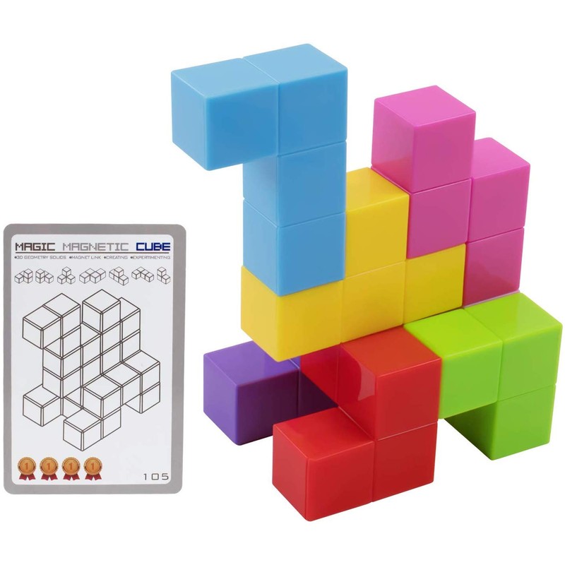 XMD Magic Cube Magnetic Block Magic Blocks Magnetic Puzzle Montessori