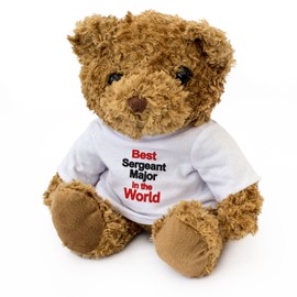 NEW - BEST SERGEANT MAJOR IN THE WORLD - Teddy Bear - Cute Soft Cuddly - Award Gift Present Birthday Xmas
