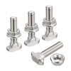 uxcell M8x35mm T Slot Drop-in Bolt and M8 Hexagon Flange