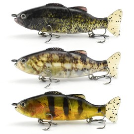 ODS Lure Glide Bait with PVC Tail Sinking Fishing Tackle Set for Bass Trout Shad Perch Pike (Set 3)