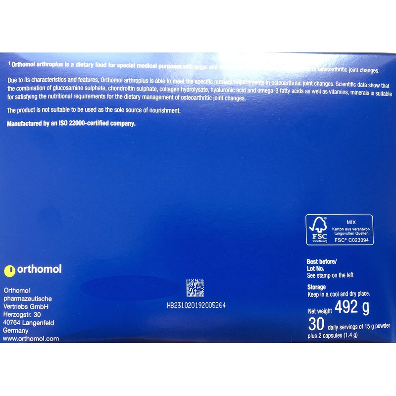 Orthomol Arthroplus for The Dietry Management of Joint Changes 30