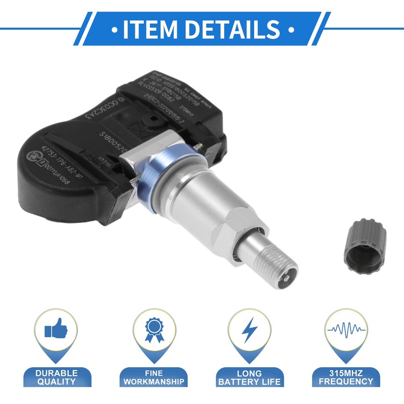 X AUTOHAUX Tire Pressure Sensor TPMS Sensor 315MHz No.42753TP6A82 for