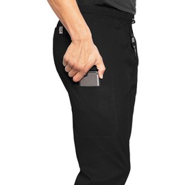 Med Couture Bowen Scrub Jogger Pants for Men - Perfect for Casual Wear and Active Lifestyles MC7777, Black, X-Large