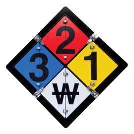 INCOM Manufacturing NFPA Diamond Flip Placard, Customizable Safety Sign, Identifies Health and Fire Hazards with Chemicals, 15.5 Inch x 15.5 Inch, NFPA3000