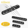 Cable Clips, 3 Packs Cord Management Organizer, Silicone Adhesive Hooks,
