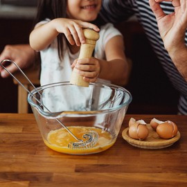 COM-FOUR® Spiral Whisk Stainless Steel 304 Rust-Proof - Spiral Whisk Dishwasher Safe - Foam Beater - Flat Whisk - Whisk - Sauce Whisk - Hand Whisk (Pack of 01 - Spiral Whisk)