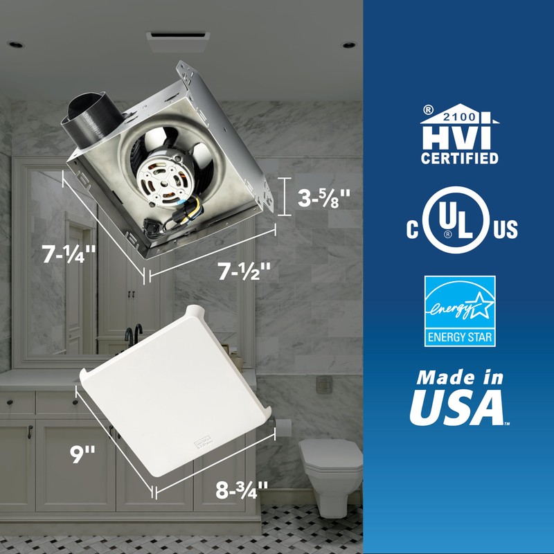 Broan-NuTone® 688E Bathroom Exhaust Fan, 50 CFM Energy Star Exhaust