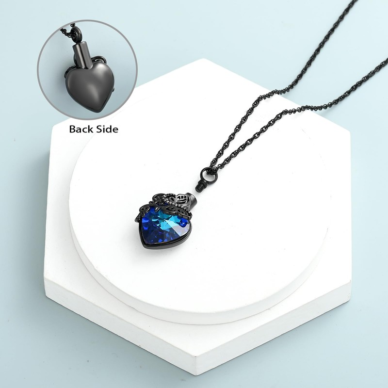 shajwo Butterfly Heart Cremation Jewelry Urn Necklaces for Ashes for