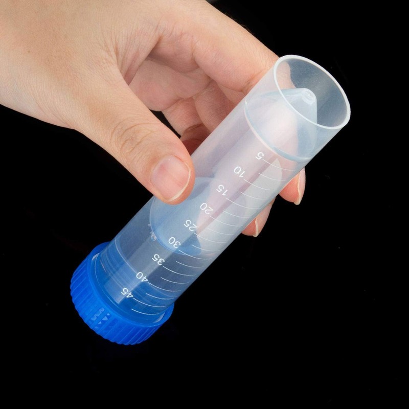Centrifuge Tube Graduated Plastic Flat Bottom with Threaded Cap Centrifuge