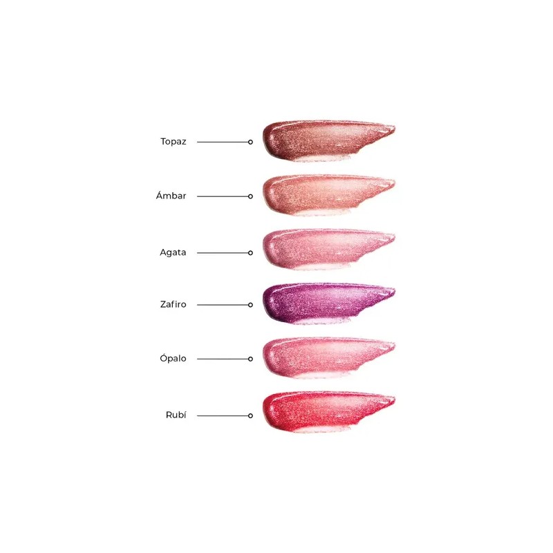 Brillo Gloss Labial Seytú Color Rubi Con Luz Y Espejo