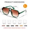 FEISEDY Retro Square Aviator Sunglasses Women Men 70s Vintage Trendy