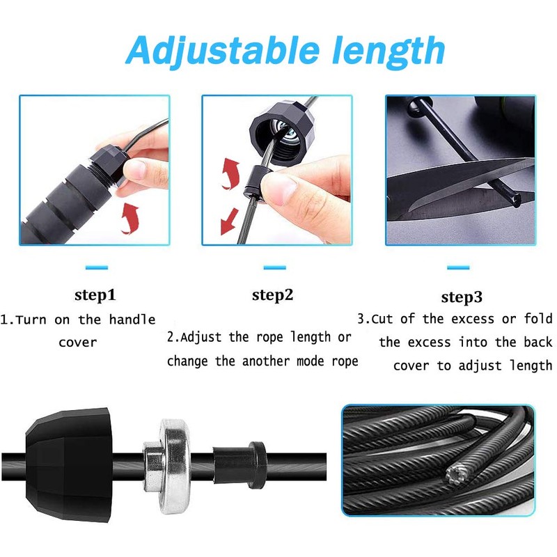 LEKEONE Ropeless Jump Rope,Switchable Dual Mode Ropeless and Corded Jump