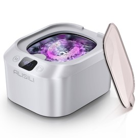 Ultrasonic Retainer Cleaner, Alisili Ultrasonic Jewelry Cleaner for Retainers, Dentures, Mouth Guard, Aligner, 48kHz 24W Sonic Retainer Cleaner with 220ML Capacity and 3 Cleaning Modes