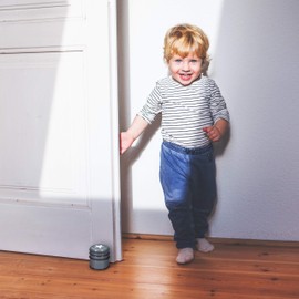 Relaxdays Door Stop Floor Door Stop for Windows & Heavy Doors Door Holder Star 8cm Dark Grey