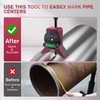 Magnetic Pipe Center Finder Tool, Y-Shape Pipefitter Gauge with Adjustable