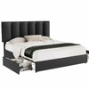 VECELO Full Size Bed Frame with 4 Storage Drawers, Adjustable