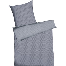 Kaeppel Reversible Bed Linen Mako Satin Light Grey Size 135 x 200 cm (80 x 80 cm)