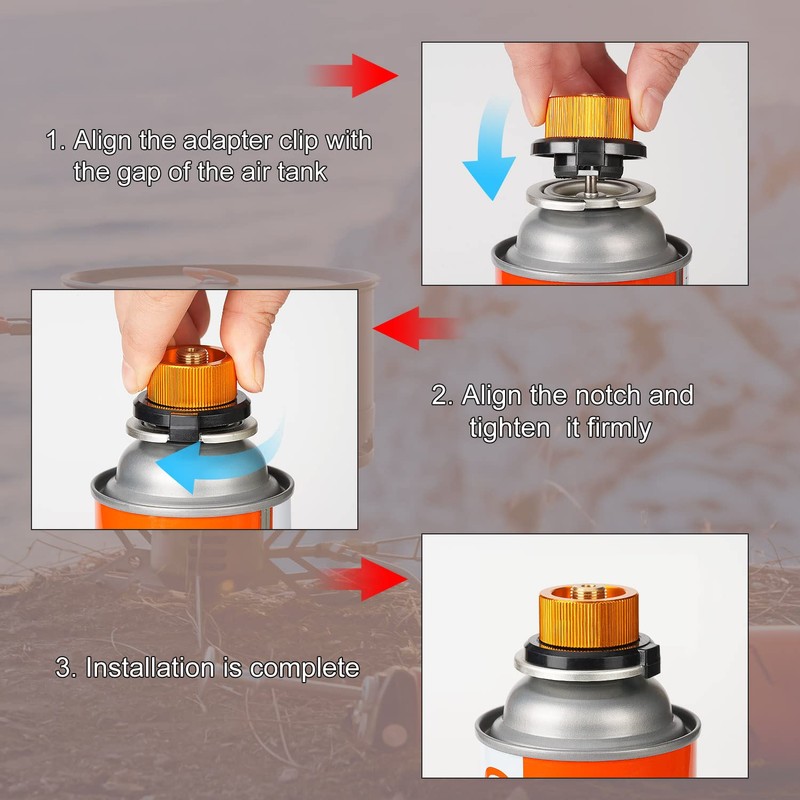 drado 2 Pcs Camping Gas Adapter Camping Stove Adapter Converter