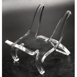 2.5" Small Acrylic Display Stand Pedestal for Crystal Heart / Slice/ Slab / Fossil and Other Collectible Stones Crystals Minerals