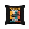 Tritooning Tritoon Boating Captain Tritoon Boat Throw Pillow