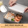 ONEVER Stainless Steel Lunch Box, Lunchbox with Lock Clip, 1400ml