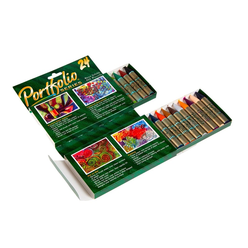 Crayola Portfolio Series Oil Pastels, Water Soluble, 24 Count, Colors