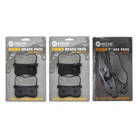 NICHE Brake Pad Set for Harley-Davidson Tri Glide Ultra Freewheeler 41300033 41300027 Front Rear Semi-Metallic