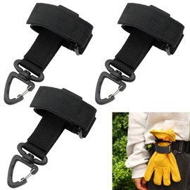 Glove Clip Glove Holder Service Gloves Coupling Belt Holder – Pack of 3 with Carabiner Grabber Holder Hanger for Gloves, Masks, Glasses, Helmets, Hangers, Work Gloves