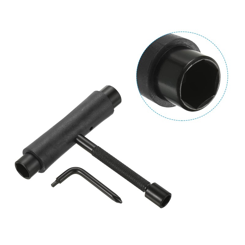 PATIKIL All-in-One Skating Tool Multi-functional Portable Skateboard T Tool Accessories