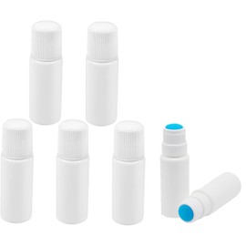 RANYUNSYZ 5Pcs White 30ml Plastic Liquid Bottles Empty Sponge Head Applicator Bottle, Refillable Deodorant for Cosmetic Essential Oil Pump Dispensers Refillable Containers