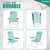 SUNNYFEEL Oversized Tall Folding Beach Chair Lightweight, 17" Portable Sand