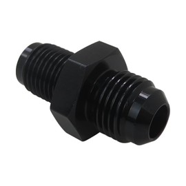 6AN Male Flare to 1/2 x 20 Inverted Straight Hose Fitting Adapter Connector Black Fuel Fitting, Pack of 2 Updated by MIFADLE