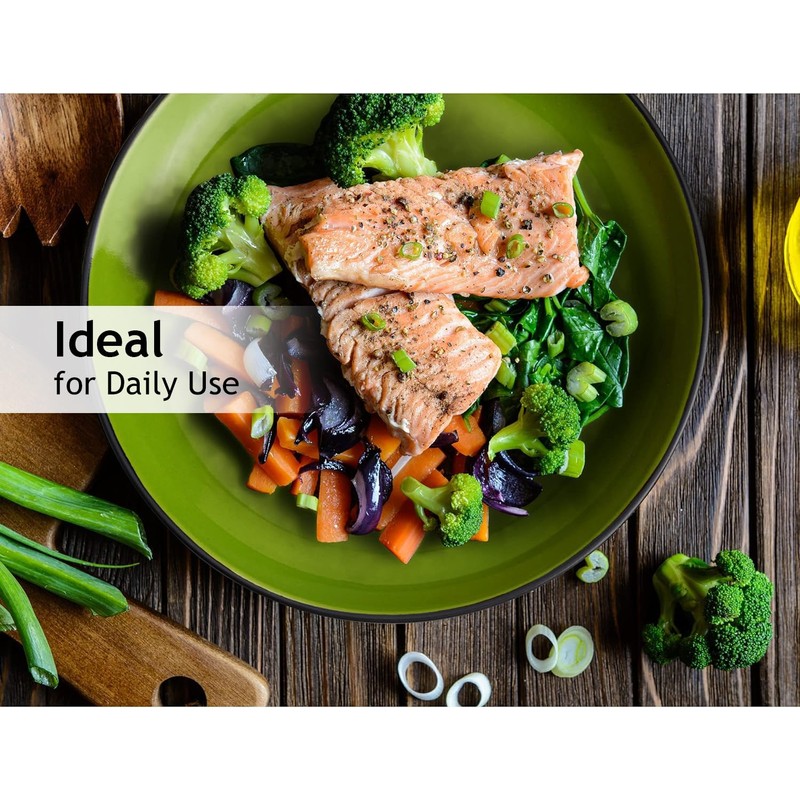 MIAMIO – 6 x Plate/Dinner Plate Set Stoneware Ceramic Tableware