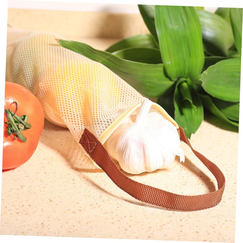Ciieeo 4sets Reusable Hanging Mesh Produce Bags for Kitchen Onion