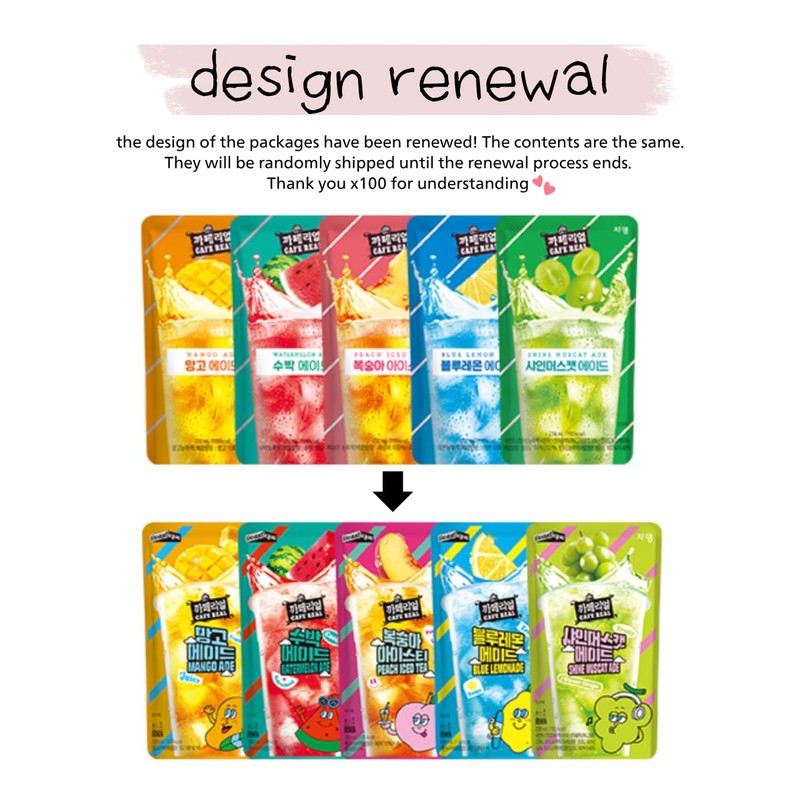 Korean Covenienve Store Drink Pouch Sampler Set - 5 PACK