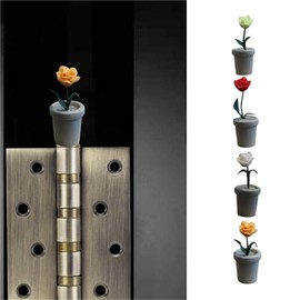 Mini Rose(4PCS) Decorative Hinges Magnetic Hinge Head Toppers Door Hinge Head Home Decoration Door Hinge Heads Decorative Decorative Hinges Hinge Heads Decorative Topper Door Hinge Topper