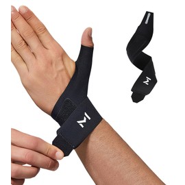 FVVWVV Elastic Thumb and Wrist Support Brace for Mild Carpal Tunnel Tendonitis Arthritis Sprains,Wrist Compression Strap for Sports Work Typing Sleeping（Black-Left Hand）
