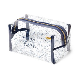 Legami - Makeup Bag, Makeup Queen, 18x14 cm, Metal and TPU, Stars Theme, Capacity, Zip Closure