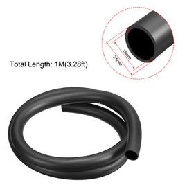 sourcing map Lubricating Oil Hose, 16mm ID x 21mm OD 3.3ft Rubber Water Hose Tubing Black