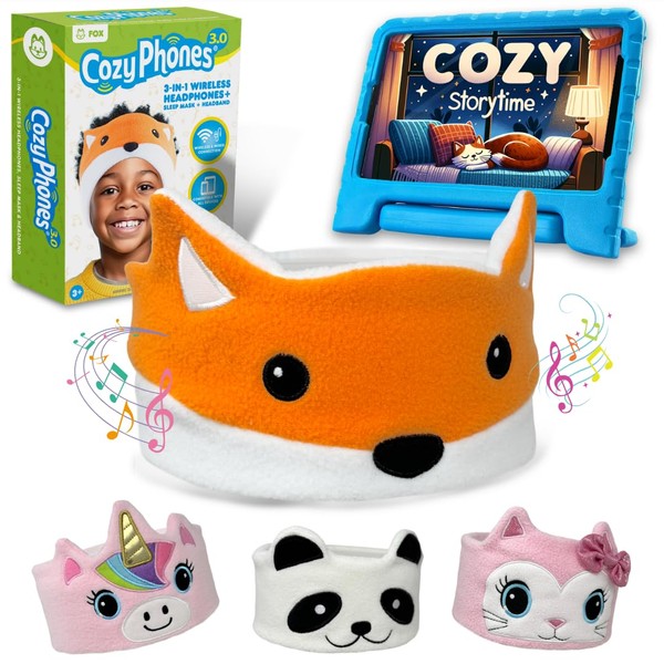 CozyPhones Toddler Headphones Wireless, Kids Bluetooth Earphones, Safe Volume -