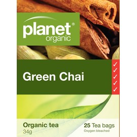 Planet Organic Green Chai Herbal Tea 25 Tea Bags