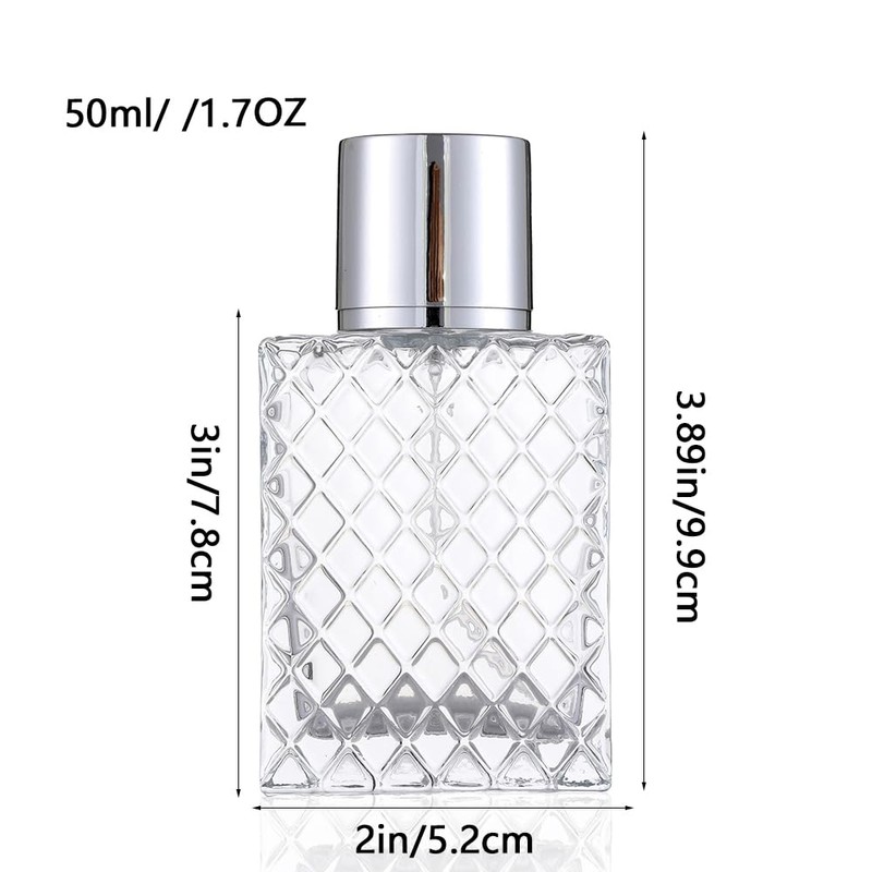 Enslz 50ML /1.7OZ Transparent Atomizer Spray Refillable Perfume Bottle, Portable