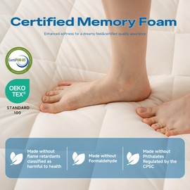 Aircliff Japanese Floor Futon Mattress, Roll Up Tatami Mat, Sleeping Pad, Shikibuton, CertiPUR-US Certified Foam Floor Bed Mattress for Sleeping, Dormitory, Guest Bed, Designed in Japan(White, Twin)