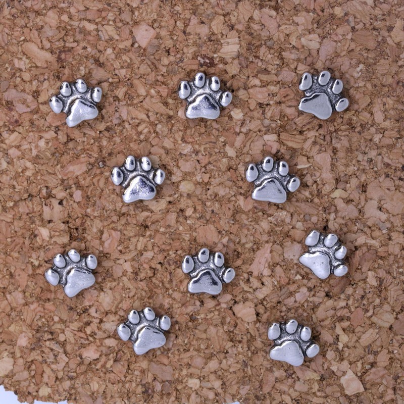 Paw Print Pushpins - Silver Finish