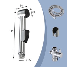 NIYATA Bidet Handbrause Set,Handbrause für Waschbecken,Bidet Handbrause,Duschbrause mit Halterung und Umschaltventil Dusche und Brauseschlauch für Waschbecken,Toiletten und Bad