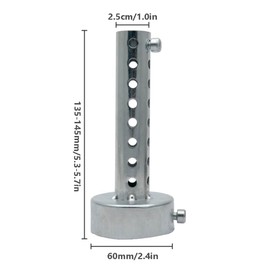 TOTMOX 2 x 60 mm universal motorcycle exhaust silencer DB killer exhaust silencer 60 mm - silver