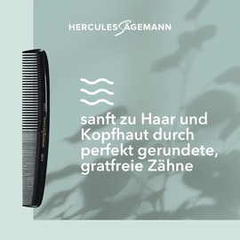HERCULES SÄGEMANN - 623-394 Herren Taschenkamm | Herren Kamm mit grober und feiner Zahnteilung | Für Styling von Männer-Frisuren | Größe: 7 Zoll
